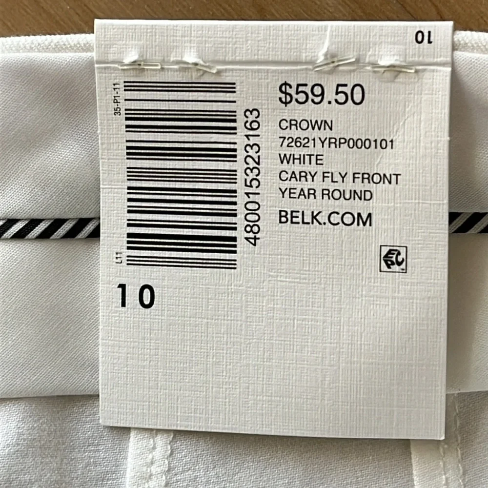 NWT CROWN & IVY WOMENS CARY STRETCHY SLACKS WHITE SIZE 10 - Picture 10 of 13